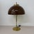 Vintage Mushroom Table Lamp with Gold Metal Base, 1970s For Sale - Image 15 of 18