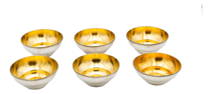 Silver Washbasins, Set of 6