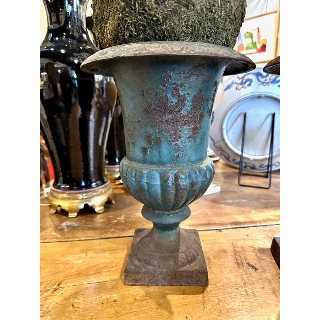 French 19th Century Cast Iron Urns For Sale - Image 4 of 8