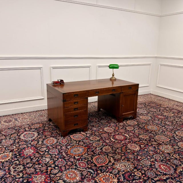 About this Classic English Eichholtz Campaign Desk Classic and Elegant | Antique desks in English, Classic and...