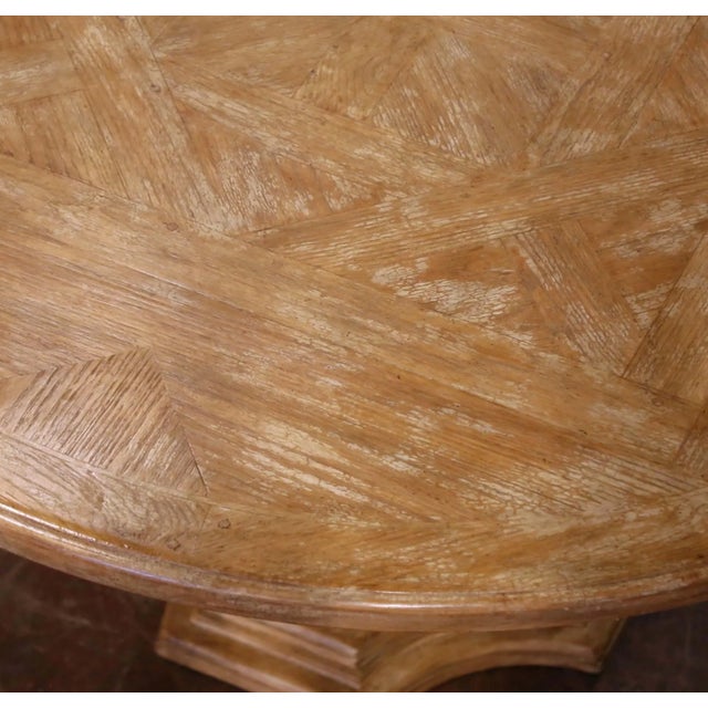 French Late 20th Century French Louis XV Oak Dining Table With Six Chairs For Sale - Image 3 of 12