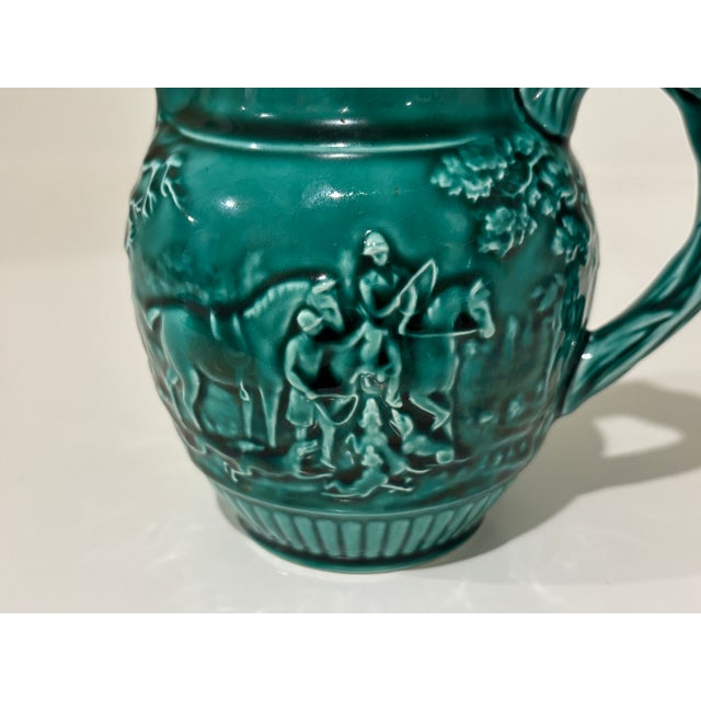 Vintage Wedgwood Etruria & Barlaston Hound-Handle Majolica Pitcher For Sale - Image 9 of 17