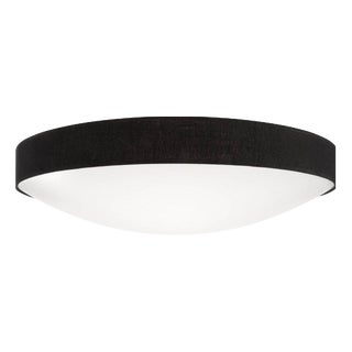 Kant Ceiling Lamp in Black Textile and Opal Acrylic from Konsthandverk For Sale
