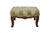 This antique Louis XV style footstool features a hand-carved solid walnut base showcasing a warm, rich natural wood grain...