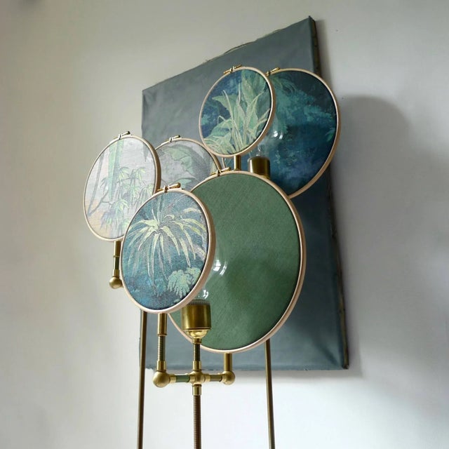 Not Yet Made - Made To Order Circle Blue Grey Floor Lamp by Sander Bottinga For Sale - Image 5 of 7