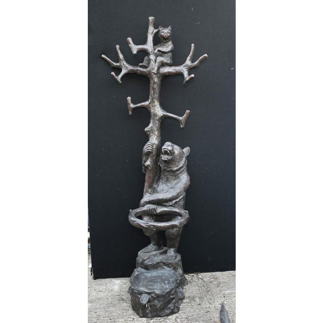 Black Forest Bear Cub Coatstand in Bronze, 1980s For Sale - Image 11 of 11