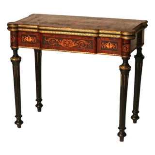Antique French Ebonized, Ormolu & Inlay Card Table C1880 For Sale