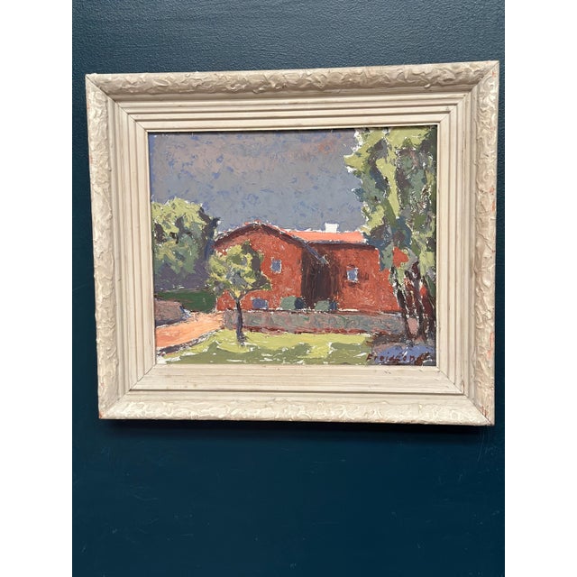 E. Freidland, Gult Hus, 1950s, Oil on Panel, Framed For Sale - Image 11 of 14