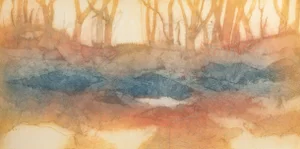 Reflection, Ruth Rodman Etching and Aquatint, Signed, Numbered, and Titled in Pencil