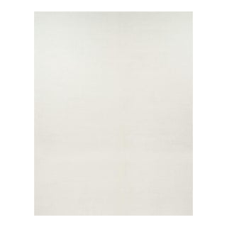 Rug & Kilim’s Oversized Contemporary Textural Solid Rug in White Tones-14x18 For Sale