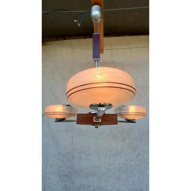 Art Deco Style Chandelier, 1940s For Sale - Image 7 of 11