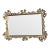 Ornate Gilt Metal Framed Mirrored Vanity Tray With Rococo-Detailing. Ornate Rococo-Style Gilded Cast Metal Table Mirror. For Sale