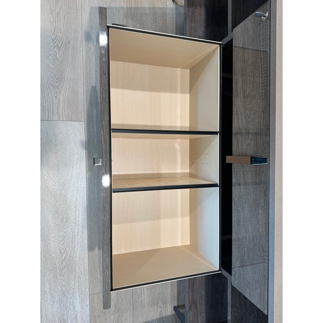 Contemporary Alf Italia Montecarlo Credenza | Koto Grey High Gloss | Made in Italy | 2019 For Sale - Image 3 of 9