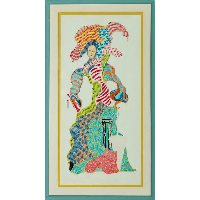 "Colourful Lady" Illustration For Sale