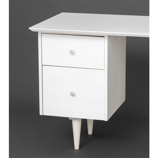 Paul McCobb Paul McCobb Style White Painted Desk For Sale - Image 4 of 8