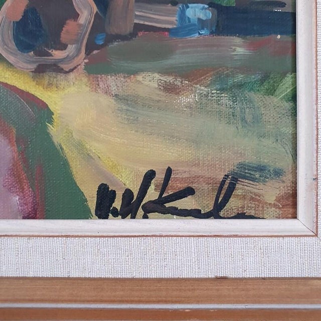 1950s Mid-Century Swedish Modernist Artist Studio Still Life Oil Painting by Uno Hubert Karlsson For Sale - Image 4 of 18
