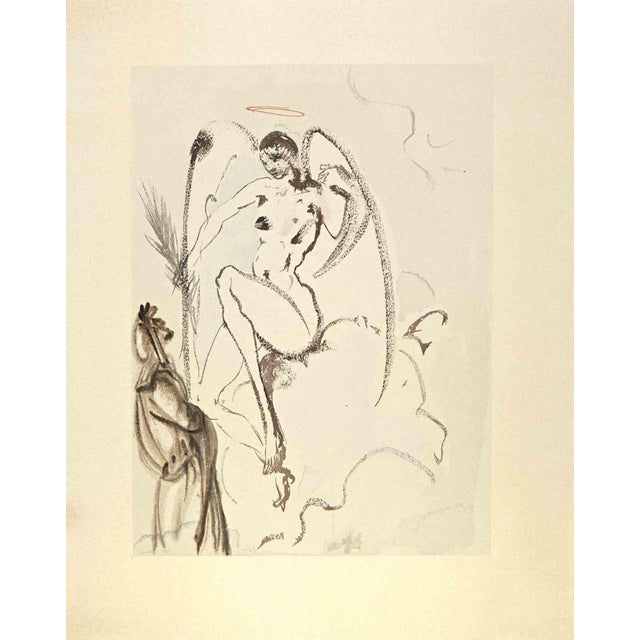 Modern Salvador Dali, The Archangel Gabriel, Woodcut, 1963 For Sale - Image 3 of 3