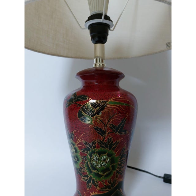 Brown Vintage Chinese Table Lamp, 1980 For Sale - Image 8 of 18