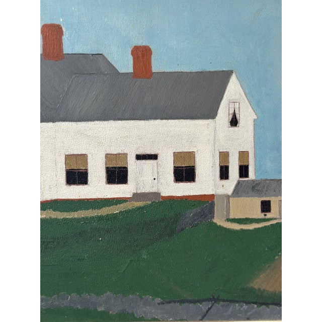 Antique Minimalist Homestead Painting, Circa Late 19th - Early 20th Century For Sale In New York - Image 6 of 15