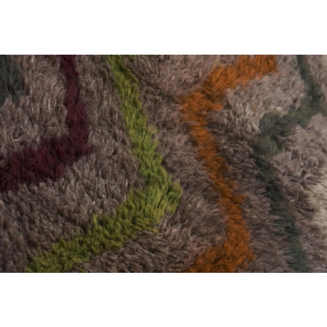 Textile Turkish Gray Wool Shaggy Tulu Runner 2'10" X 7' For Sale - Image 7 of 13