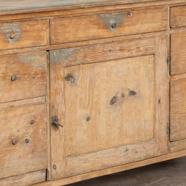 19th Century Swedish Rustic Pine Sideboard Console For Sale - Image 14 of 17