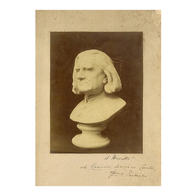 Moses Jacob Ezekiel, Bust of Franz Liszt, Photographic Print, 1880s For Sale