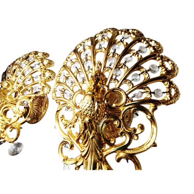 Peacock Lamps by Ernst Palme for Palwa, 1950s, Set of 2 For Sale - Image 4 of 8