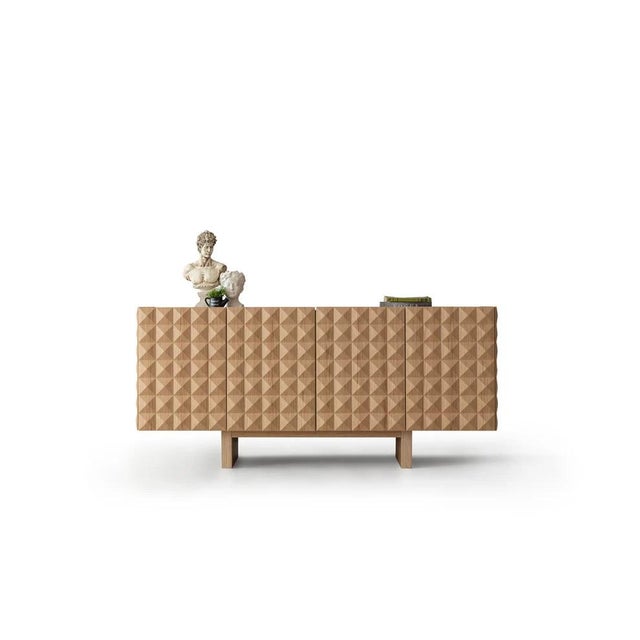 Contemporary Teatro Spike Design Luxury Wood Architectural Sideboard For Sale - Image 3 of 11