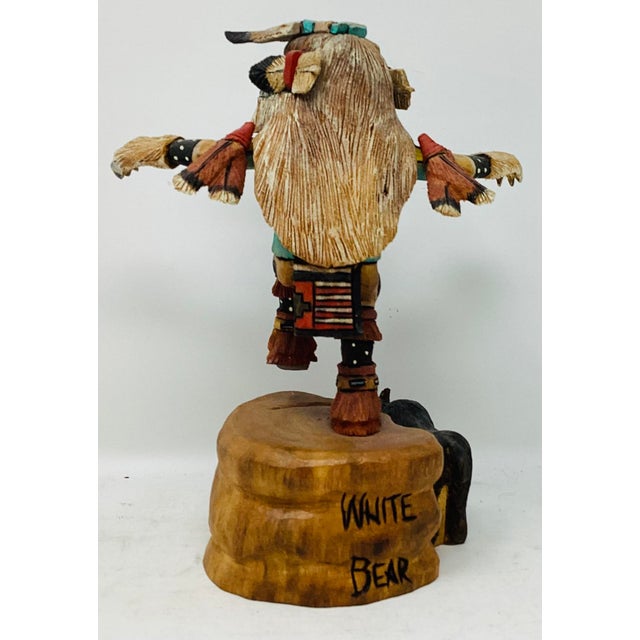 Native American Native American Hopi "White Bear" Katsina Doll by Milton Howard (B. 1964) For Sale - Image 3 of 5