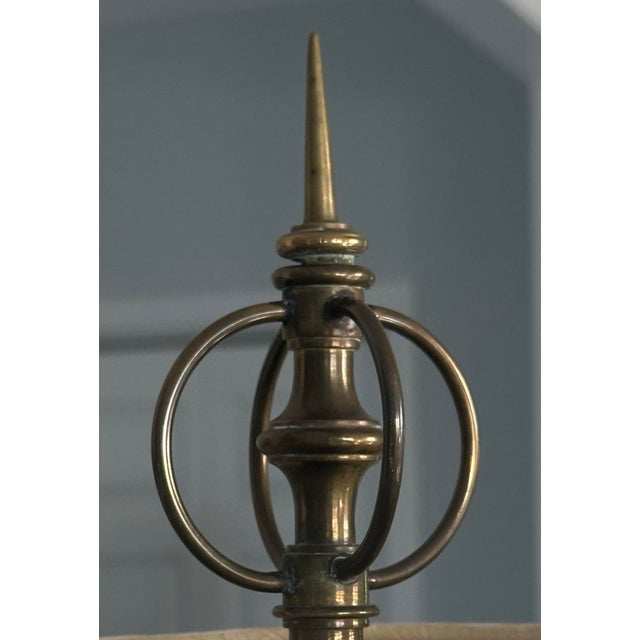 Stone Gray Monumental Architectural Style French Zinc Table Lamp For Sale - Image 8 of 10