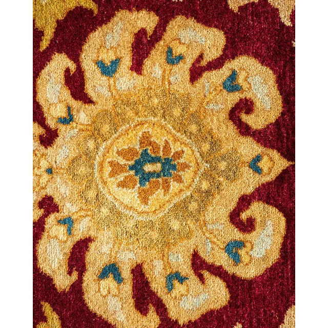 Traditional Mogul, One-of-a-Kind Hand-Knotted Area Rug in Red, 6' 2" x 9' 2" For Sale - Image 3 of 8