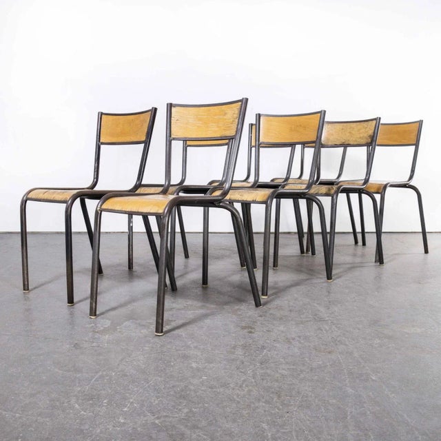 : 1960's French Mullca Stacking Dining Chair. One of our most favourite chairs, in 1947 Robert Muller and Gaston Cavaillon...