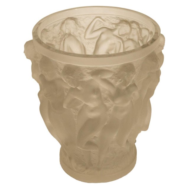 Rene Lalique Large Art Deco Opalescent Glass Crystal Vase Bacchantes Signed 1927 For Sale - Image 13 of 18