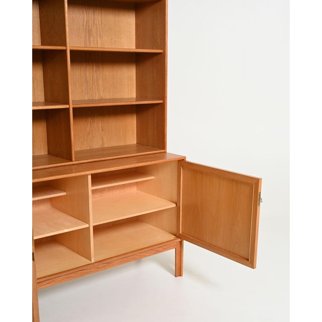 Wood Bookcase by Alf Svensson for Bjästa Möbelfabrik, 1960s For Sale - Image 7 of 11
