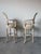 Vintage Carved Wood & Cane Swivel Bar Stools – A Pair For Sale - Image 4 of 12