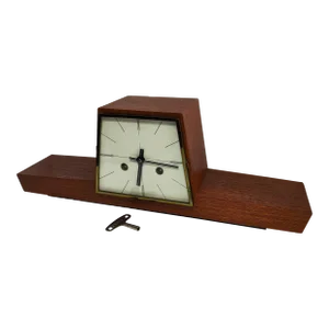 1965 Chime Windup Mantle Table Clock by Franz Hermle & Sons