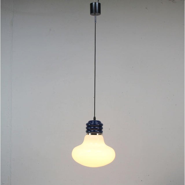Light Bulb-Shaped Lamp attributed to Enrico Tronconi, 1970s, in Very Good conditions. Designed 1970 to 1979 Up to 250V...