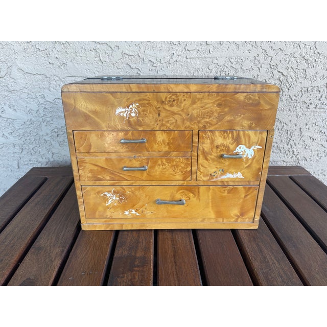 This is an antique Japanese sewing box called Hari Bako that was constructed out of Horse Chestnuts (Tochinoki), Paulownia...