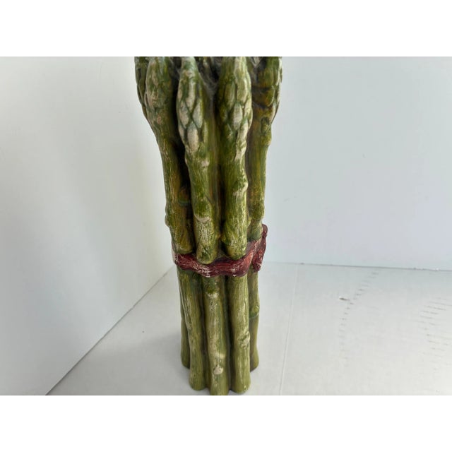 Vintage Italian Terracotta Vegetable Sculpture Asparagus Trompe l'Oeil Kitchen Decor For Sale - Image 4 of 9