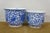 Early 20th Century 2 Chinese Chinoiserie Blue & White Lotus Flower Planters Cachepots Jardinières For Sale - Image 12 of 16