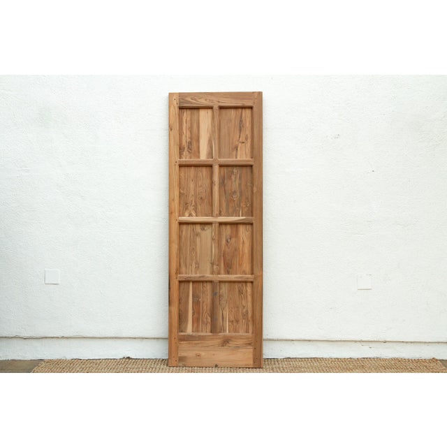 1990s Handcarved Teak Indo-Portuguese Tall Door For Sale - Image 5 of 9
