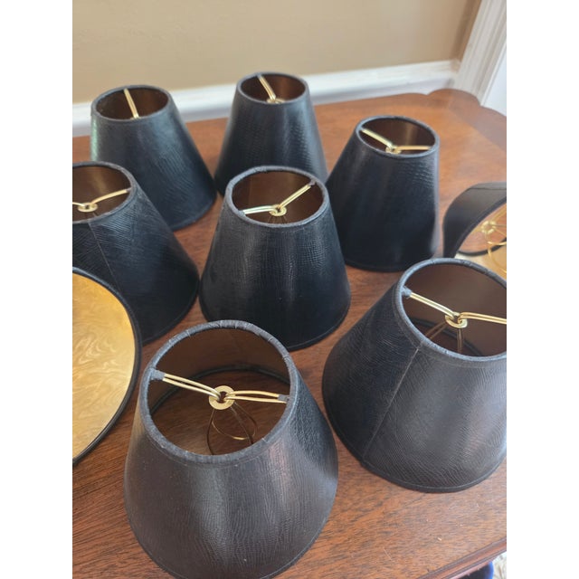 Hollywood Regency Late 20th Century Chandelier Shades - Set of 9 For Sale - Image 3 of 6