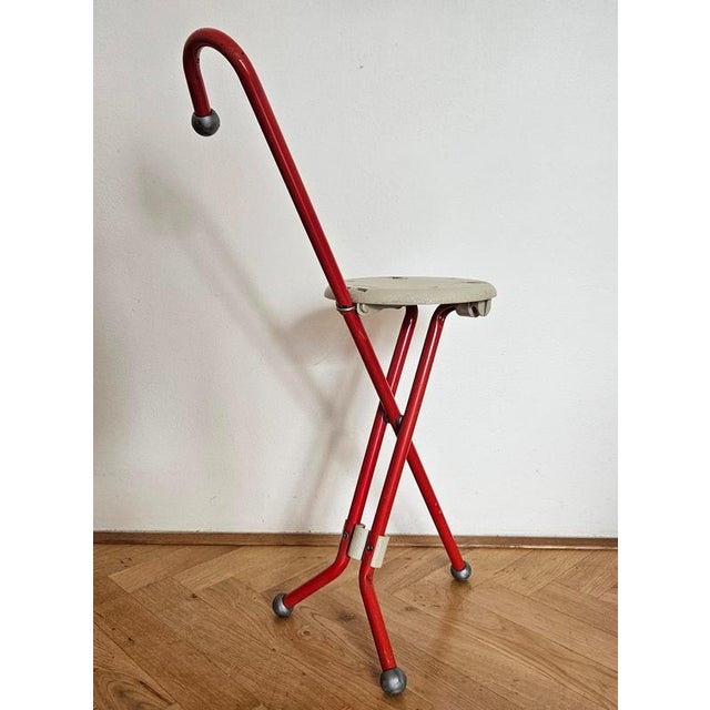 Mid-Century Ulisse Folding Stool by Ivan Loss, Sandrigarden, Italy, 1981 For Sale - Image 9 of 17