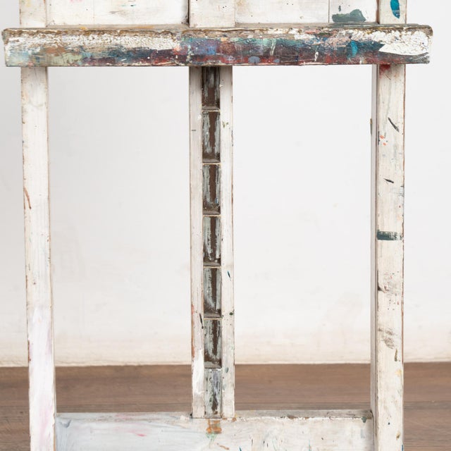 Late 19th Century Late 19th Century White Antique Wood Painter's Easel For Sale - Image 5 of 12