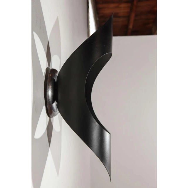 1970s Modern Black Metal Wall Sconces A Pair Chairish