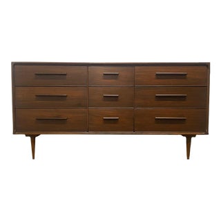 1950s Vintage Mid-Century Modern Lowboy Dresser For Sale