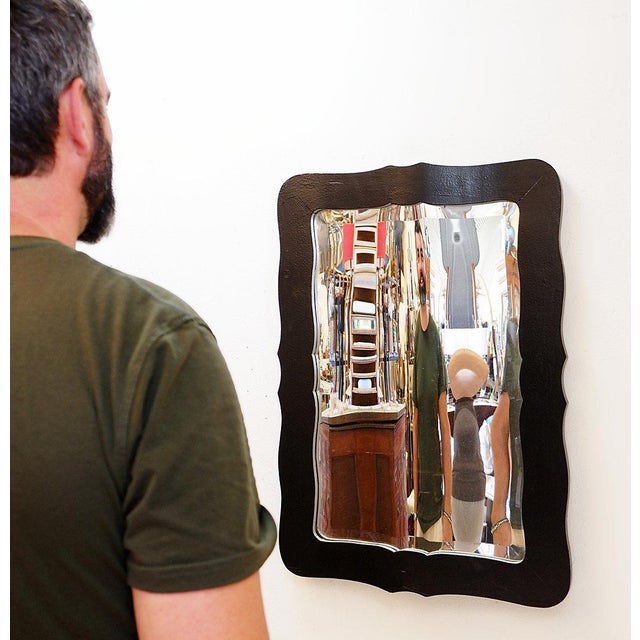 Mirror - decorative - Vintage Measures : 62x6cm H: 86cm Material : Beveled Vintage Mirror - black painted wooden frame and...