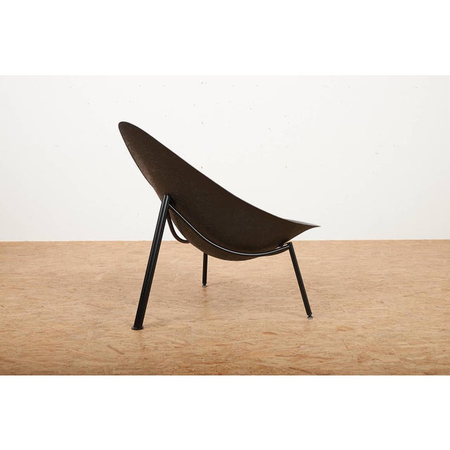 Tripod Easy Chair in Black Tubular Steel and Black Fiberglass Seat Shell by Ed Mérat for Unbekannt, 1958 For Sale - Image 11 of 14
