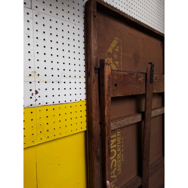 Vintage Large Folding Work Table Industrial For Sale - Image 15 of 16