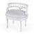 Hathaway 22.5 in. W Oval Upholstered and Wood Traditional Vanity Seat, Cottage White For Sale - Image 9 of 9